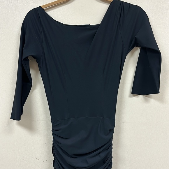 Chiara Boni La Petite Robe Ruched Front Gown Black - Picture 5 of 5